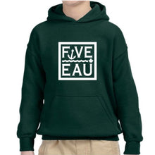Load image into Gallery viewer, Five-Eau Youth Block Sweater in Forest Green