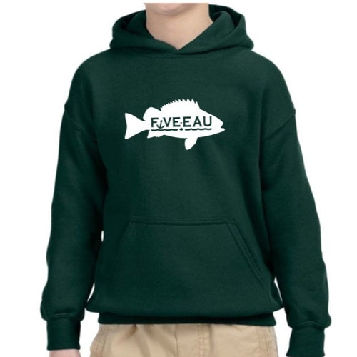Five-Eau Youth Lucky Fishing Sweater in Forest Green